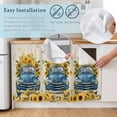 thumbnail image 5 of Sunflower Cabinet Curtain 35"Wx35"L, Dustproof Under Sink Skirt with Self Adhesive Tape, Watercolor Summer Floral Truck Vintage Cabinet Curtain Cover for Kitchen Sink, Bathroom Vanity, Laundry Room, 5 of 9