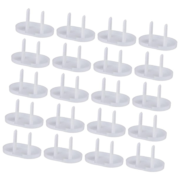 20 protectores de corriente eléctrica, tapas de corriente, cubiertas de enchufe de salida 2 agujeros perfke Tapas de enchufes