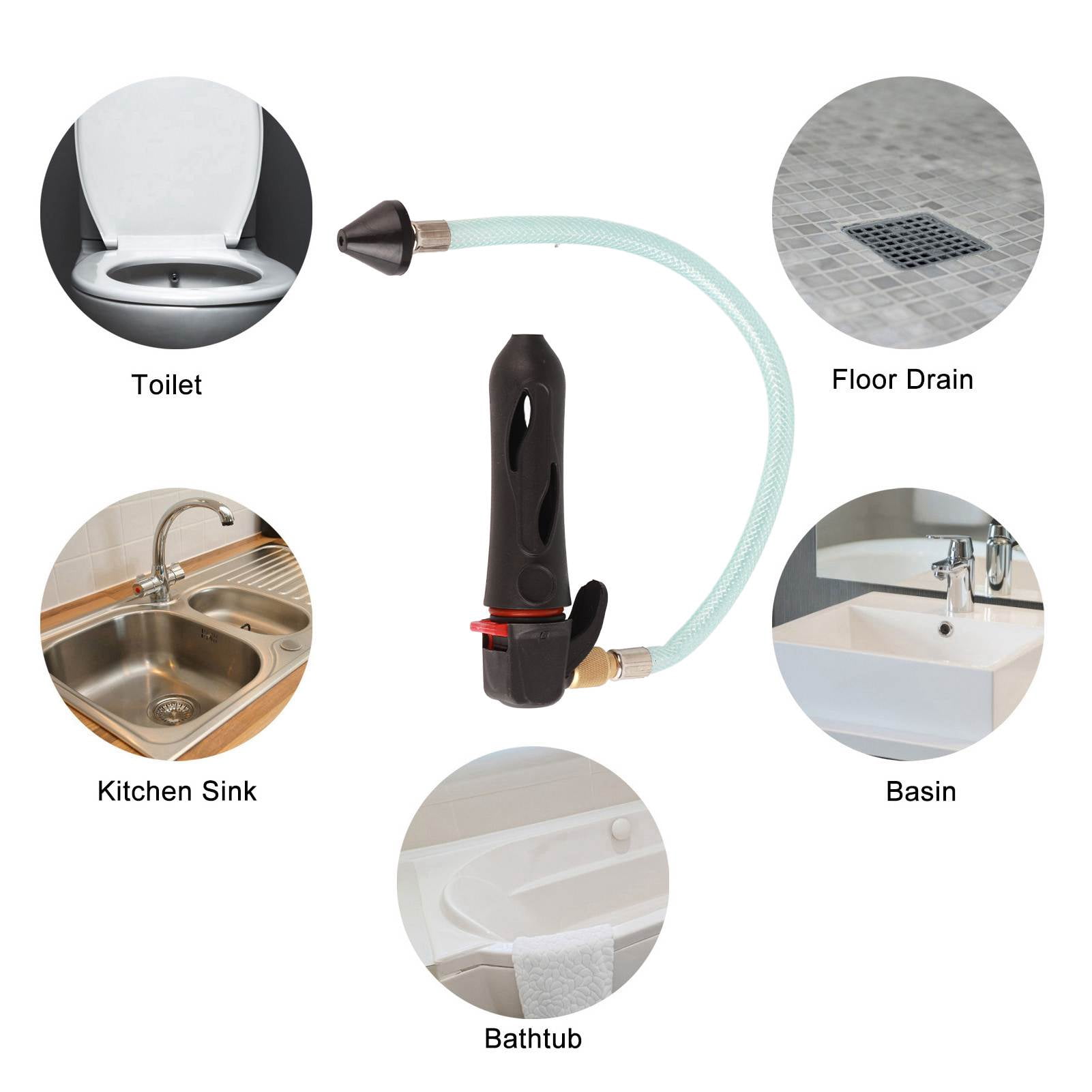 Threaded CO2 Cartridge Drain Gun Blaster Cleaner for A/C Condensate Lines with Drain Hose Air Conditioner Cleaner, Transmitter Opener Kit Air Conditioner Cleaner Blaster Opener Kit