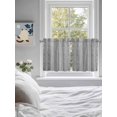 thumbnail image 4 of Half Window Curtain 36 Inches Long, Grey Geometric Window Treatment Curtain Drapes, Modern Abstract Art Vintage Boho Small Tier Curtains for Bathroom Over Sink, 27.5"x36", 2 Panels, 4 of 7