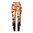 thumbnail image 6 of adviicd Womens Halloween Leggings Fashion Pumpkin Print Graphic Leggings Soft Tummy Control Workout Yoga Pants (Light Pink, XL), 6 of 7