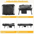 thumbnail image 3 of Foldable Guest Bed with Mattress, Outdoor Camping Cot with 4-Position Adjustable Reclining Nap Chair for Home Office, Supports 250LBs, Black, 3 of 6