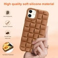 thumbnail image 3 of Compatible with iPhone 11 Case Cute 3D Weave Grid Design for Women Girls Soft TPU Silicone Phone Case Raised Bumper Corners Full Protective Case Cover for iPhone 11 6.1 inch (Brown), 3 of 13