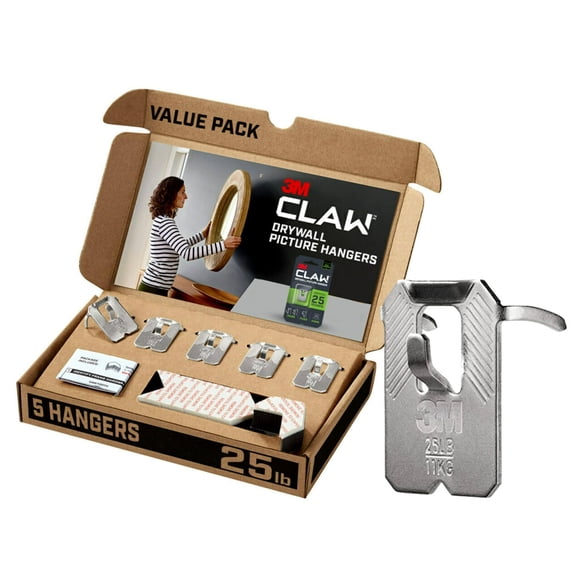 Colgador de fotos para paneles de yeso 3M CLAW (TM) 11,34 kg, paquete de 5