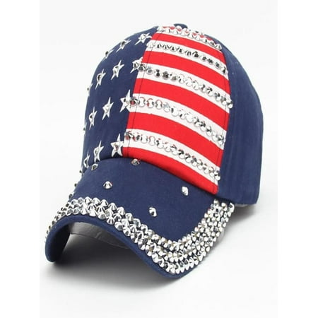 Women Men American Flag Baseball Cap Snapback Hip Hop Flat Hat