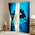 thumbnail image 3 of Gaming Curtain Game Room Decor Gamer Curtains Teens Playing Video Game Window Treatments Drapes With Grommets Game Controller Window Curtain 42"Wx84"L Inches Set Of 2 Panels Blue, 3 of 7