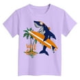 thumbnail image 4 of Gubotare Toddler Tshirts Boys Toddler Baby Boys Dinosaur Shirts Cute Dinos Graphic T-Shirt Dino Party Outfit Summer Tees Short Sleeve Tops Clothes Sizes 5-6T (Light Purple,5-6 Years), 4 of 4