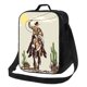 thumbnail image 1 of Balery Vintage Cowboy Riding Horse Caja de Almuerzo y Bolsa de Almuerzo para Hombres y Mujeres, Bolsa de Almuerzo Reutilizable con Gran Capacidad, Bolsa de Almuerzo Aislada, 1 of 7