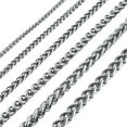 thumbnail image 1 of Stainless Steel Silver Wheat Braided Chain by INFINIQUE CREATIONS - Bracelet and Silver Necklace for Women and Men, 3mm-8mm, 7'-38', Silver - 1 Pack, 1 of 7