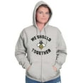 thumbnail image 3 of Bee Together Cute Valentines Day Zip Hoodie Sweatshirt Women Brisco Brands L, 3 of 6
