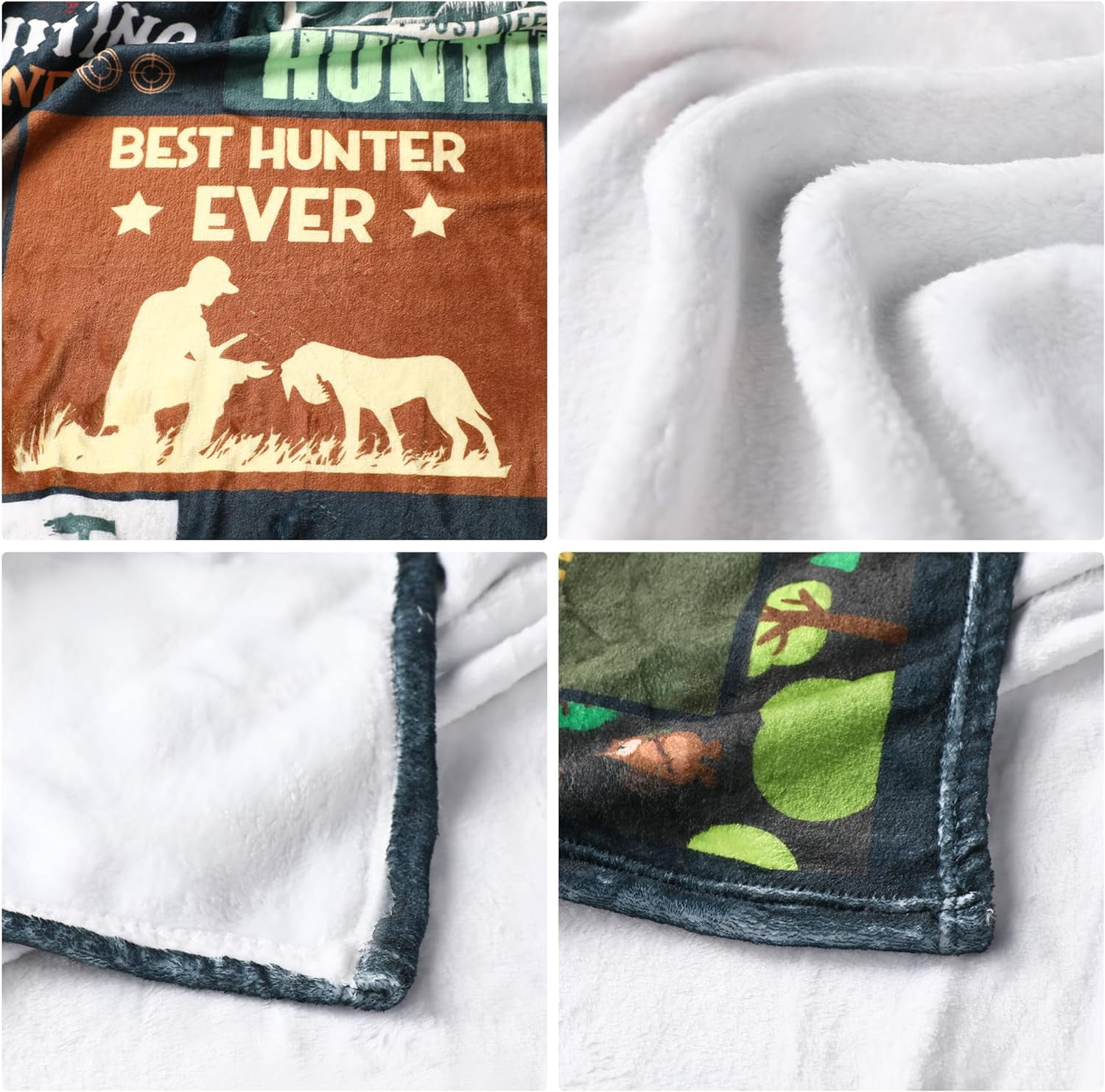 Hunting Gifts Men Hunter Blanket - Hunting Gifts for Men, Unique Gifts for Hunters Dad Boys, Throw Gift for Deer Hunting Lover, Funny Mens Hunting Blankets Gift 50"x60"