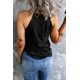 thumbnail image 1 of ABPHQTO Camiseta de tirantes ajustada con estampado de cepillo de mamá mamá mamá negra para mujer, 1 of 5