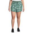 thumbnail image 1 of Reebok Women's Plus Size Printed Essential Running Shorts with Pockets, 1 of 5
