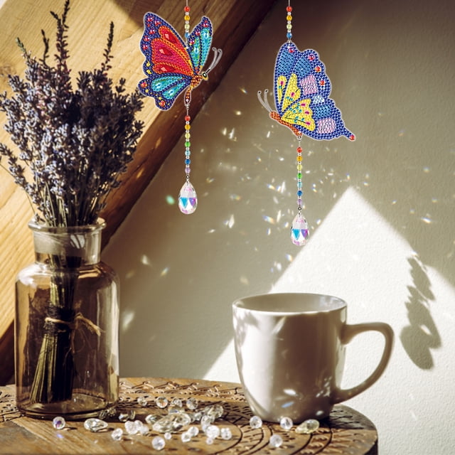 Cuadros Decorativos Crystal Light Catcher Diamond Pintura Mariposa Decoración colgante (GSKY2004) Sywqhk Nuevos Originales