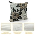 thumbnail image 4 of ONETECH  Brown Black Pillow Covers, Dahlias Flowers Outdoor Decorative Throw Pillow Covers Geometry Modern Farmhouse for Couch Sofa Summer Home Decor, 4 of 5