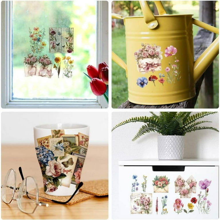 Lot De Décalcomanies Vintage Floral – Transferts à Sec Pour Meubles, Céramique, Artisanat #11