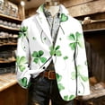 thumbnail image 4 of Mens Manga Larga Moda Casual Día de San Patricio Impresión Botón Ropa Exterior Blusa para Hombres, 4 of 5
