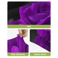 thumbnail image 4 of Purple Rose Bar Stool Covers Set of 2, Abstract Spring Flowers Vintage Black Stretch Washable Bar Chair Covers with Backs, Removable Pub Counter Height Chair Cover for Kitchen Dining Room Cafe, 4 of 7