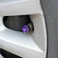 thumbnail image 6 of 4 Pieces Crown Tire Valve Stem Caps Bling Handmade Crystal Rhinestone Universal Chrome Crown Vehicle Car Tire Caps Covers, Attractive Accessories for Car (Purple and Black), 6 of 14