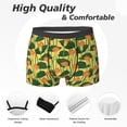 thumbnail image 2 of Men's Boxer Briefs, Green LeavesCalla Lily Flowers Soft Comfy Mens Underwear Boxer Briefs Breathable With Widen Waist, 2 of 7