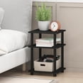 thumbnail image 3 of Mesa auxiliar Furinno TURN-N-TUBE de 3 niveles, madera negra, 37 x 37 x 53 cm, 3 of 8