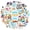 2A-35pcs, variant on 35pcs-50pcs Cute Reading Stickers Book Animal Stickers Inspirational Quote Stickers for Laptops Notebooks Suitcases