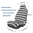 thumbnail image 2 of Lsque Black And White Diamonds Pattern Car Seat Covers for Front Seats , Waterproof Seat Covers for Cars, Sporty Front Seat Covers,Car Seat Cover Protector Front Seats, 2 of 5
