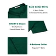 thumbnail image 6 of COOFANDY Men's Linen Shirt Short Sleeve Hippie Casual Band Collar Summer Beach Shirts, 6 of 6
