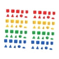 thumbnail image 2 of 80 bloques de formas geométricas, materiales manipulativos matemáticos con diferentes formas, juguetes de aprendizaje, bloques de patrones para útiles, 2 of 10