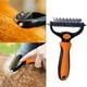 thumbnail image 2 of Cepillo para perros Cepillo de doble cara para perros y gatos Cepillo para eliminar el pelo muerto Peine y herramienta para desenredar el pelo Extra ancho, 2 of 5