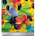 thumbnail image 1 of Soimoi Tissu en Poly Georgette Imprimé Fleurs Colorées par Yard 42 Pouces de Large, 1 of 3