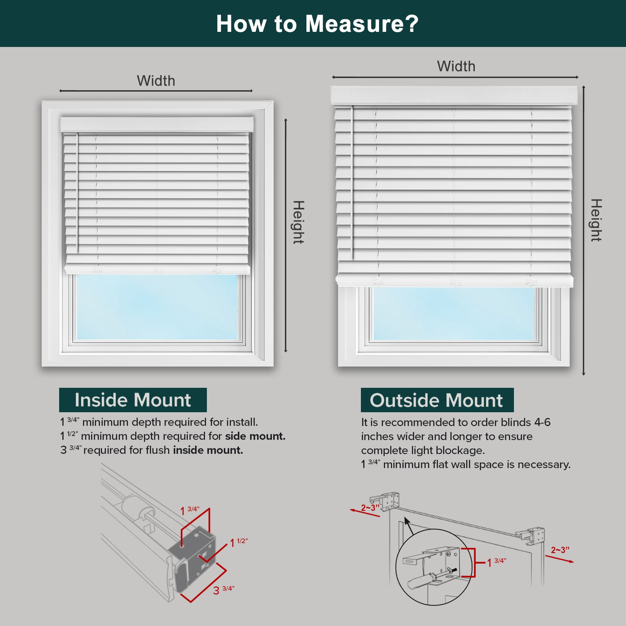 Chicology White Cordless 2” Inch Faux Wood Blinds for Windows with Valance |15.25"W X 72"H| Room Darkening | Light Filtering | Easy Install | Moisture Resistant