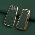thumbnail image 3 of Key Fob Cover for Audi with Key Chain, Upper Leather + Soft TPU Key Cover Case Shell for A4 Q7 Q5 TT A5 SQ5 R8 S5, 3 of 9