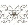 thumbnail image 4 of DecMode Brown Metal Scrolled Medallion Fleur De Lis Wall Decor, 4 of 7