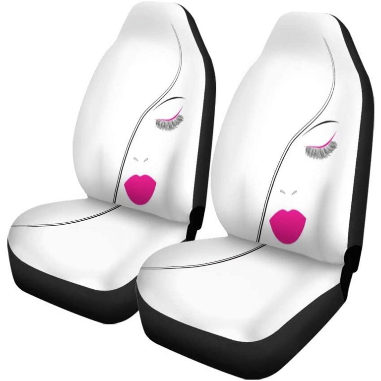 Pink Rose Girly Car Seat Covers Set Front Bucket Seats Car or SUV