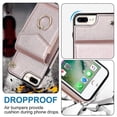 thumbnail image 4 of Elegante funda multifuncional tipo cartera para iPhone 6 Plus/6s Plus con correas, ranura para tarjetas, soporte para anillo, protección para cámara, material de PU, a prueba de golpes, un, 4 of 5