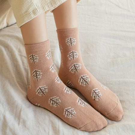 

Zedker Socks For Women Winter Women Socks Middle Tube Keeping Warm Cute Wool Socks Clearance