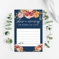 thumbnail image 2 of Koyal Wholesale Share a Memory Cards, Navy Blue Orange Fall Watercolor Flowers Cards for Wedding, Going Away, 52-Pk, 2 of 5