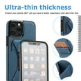 thumbnail image 4 of Dteck for Apple iPhone 11 Pro Wallet Case with Card Holder, Shockproof Slim Premium PU Leather Protective Cover Flip Back Wallet Purse Case with Card Slots & Stand, blue, 4 of 6