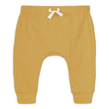 Modern Moments Baby Girls Jogger Pant Yellow, 1-Pack, Sizes 0-12 Months