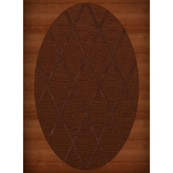 Dalyn Dover Area Rug DV11 Dv11 Paprika Lines Diamonds 10' x 14' Oval
