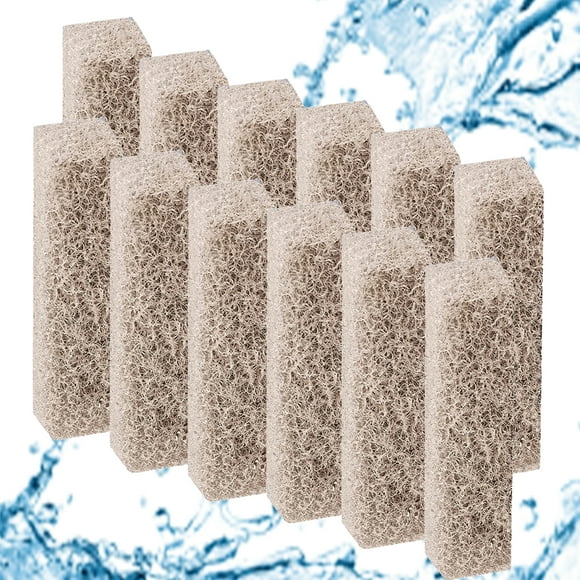 Qzbhct 12 Pack Ammonia Reducer Filter Pads for Aqueon, Replacement Fish Tank Filter Cartridges for Aqueon QuietFlow 30 and 50 LED PRO Aquarium Fish Tank Power Filter