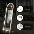 thumbnail image 3 of CONCETTA 71"x26" LED Arched Full Length Mirror, Lighted Full Body Mirror with Aluminum Frame and Polished Glass for Bedroom, 3 of 7