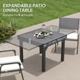 thumbnail image 4 of Outsunny Extendable Aluminium Outdoor Dining Table for 4-6 Person, Grey, 4 of 10