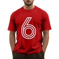 thumbnail image 3 of LWavelet Layered Line Number 33 Graphic Men's T-Shirt Ideal for Casual Style and Everyday Wear Red 2XL, 3 of 3