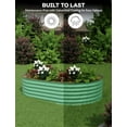 thumbnail image 6 of Towallmark Raised Garden Bed,Large Metal Garden Beds Galvanized Steel Planter Box for Vegetables Flowers Herbs,Oval,240*60*60cm,1 Pack,Green, 6 of 8