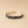 thumbnail image 6 of 925 Sterling Silver Oxidized Platinum Plated Bali Band Women Valentines Day Gifts Ring, 6 of 7