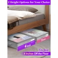 thumbnail image 6 of Under Bed Storage, Below 4 Inches High Underbed Storage Containers Low Profile, no structure, Foldable Shallow Storage Bags Bins Organizer Clothes with Clear Lid & Zipper, 2-Pack, 20x40x4in, 6 of 7