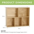 thumbnail image 2 of ECR4Kids Birch Streamline 5-Compartment Storage Cabinet, Wood Toy Storage Shelves for Kids, 30" H, 2 of 6