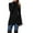 Black, variant on Lovskoo Winter Coats for Women 2023 Trendy Long Sleeve Button Solid Color Semi-Open Collar Trench Coat Olive Green
